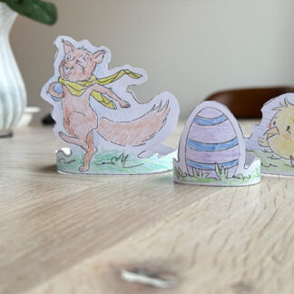 print-selv klippe klistre påske i fabelskoven