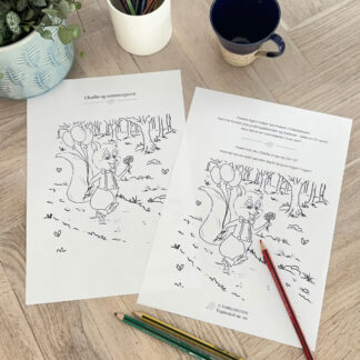 Tegnesnak coloringpage ræv i skov